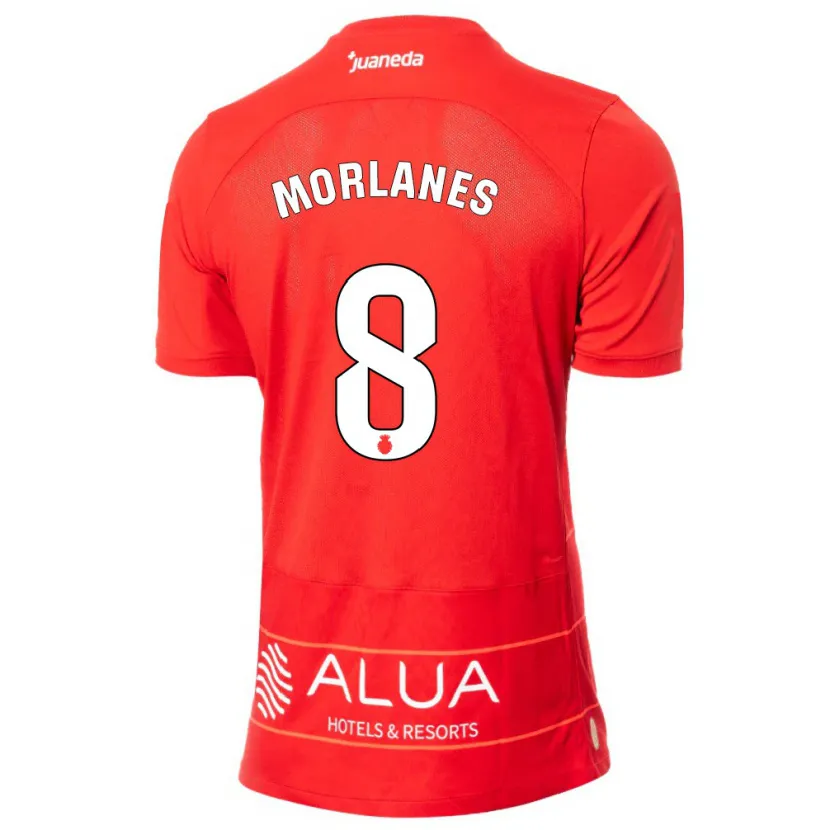 Danxen Hombre Camiseta Manu Morlanes #8 Rojo 1ª Equipación 2023/24 La Camisa