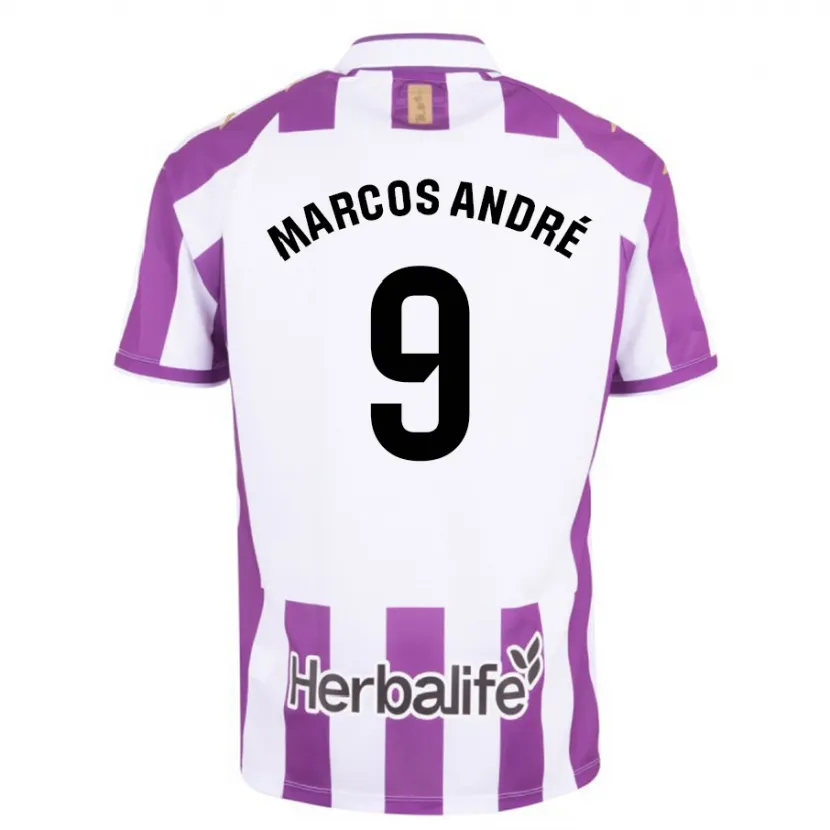 Danxen Hombre Camiseta Marcos André #9 Morado 1ª Equipación 2023/24 La Camisa