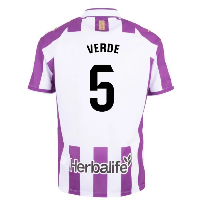 Danxen Hombre Camiseta Adrián Verde #5 Morado 1ª Equipación 2023/24 La Camisa