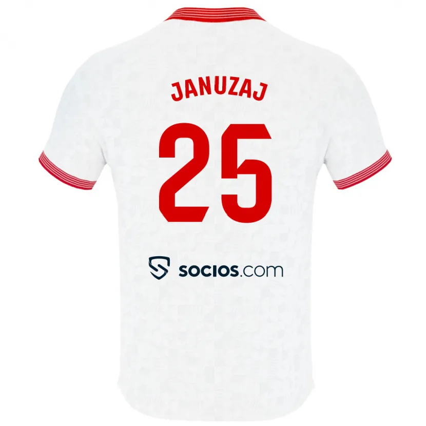 Danxen Hombre Camiseta Adnan Januzaj #25 Blanco 1ª Equipación 2023/24 La Camisa