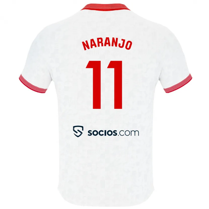 Danxen Hombre Camiseta Mario Naranjo #11 Blanco 1ª Equipación 2023/24 La Camisa