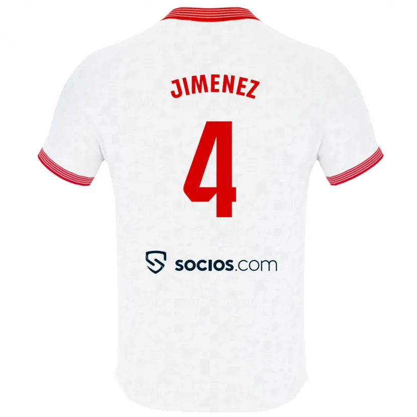 Danxen Hombre Camiseta Diego Jiménez #4 Blanco 1ª Equipación 2023/24 La Camisa