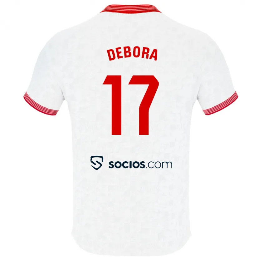 Danxen Hombre Camiseta Débora García Mateo #17 Blanco 1ª Equipación 2023/24 La Camisa