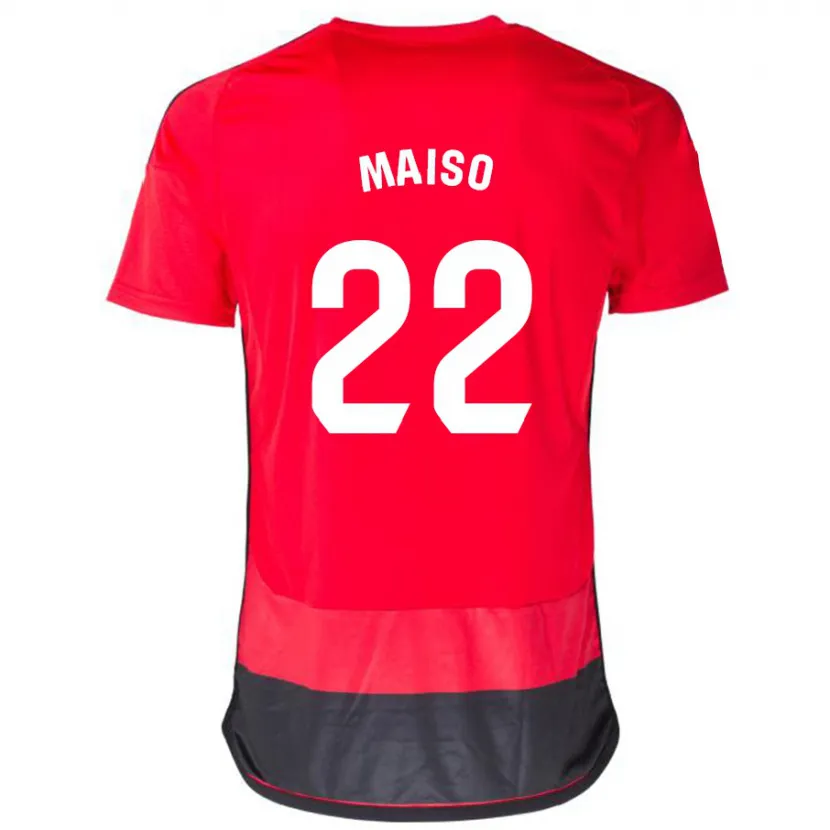 Danxen Hombre Camiseta Álvaro Maiso #22 Negro Rojo 1ª Equipación 2023/24 La Camisa