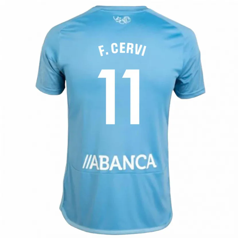 Danxen Hombre Camiseta Franco Cervi #11 Azul 1ª Equipación 2023/24 La Camisa