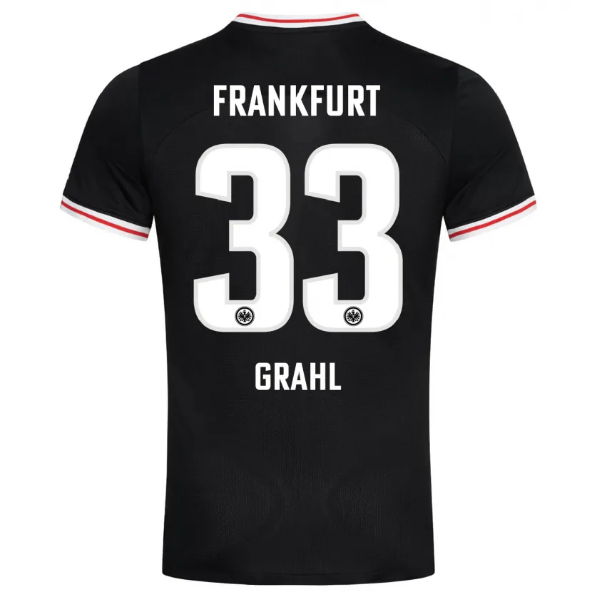 Danxen Hombre Camiseta Jens Grahl #33 Negro 2ª Equipación 2023/24 La Camisa