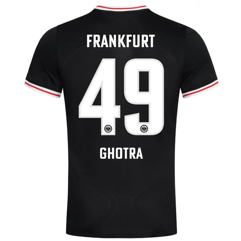 Danxen Hombre Camiseta Harpreet Ghotra #49 Negro 2ª Equipación 2023/24 La Camisa