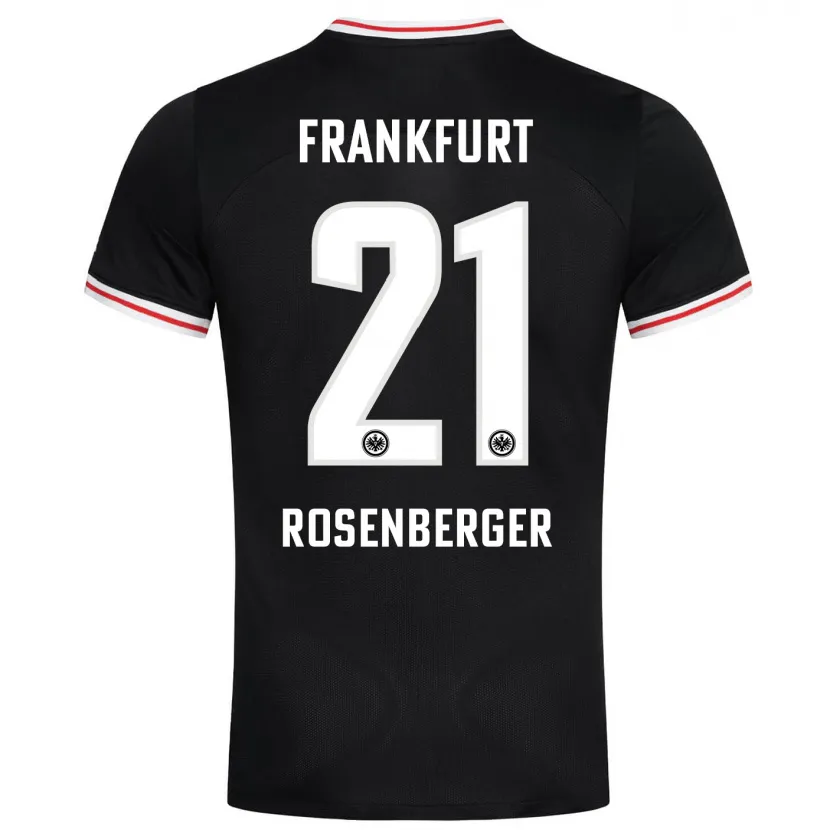 Danxen Hombre Camiseta Robin Rosenberger #21 Negro 2ª Equipación 2023/24 La Camisa