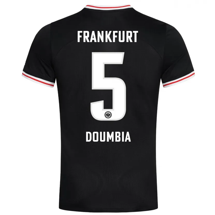 Danxen Hombre Camiseta Fousseny Doumbia #5 Negro 2ª Equipación 2023/24 La Camisa