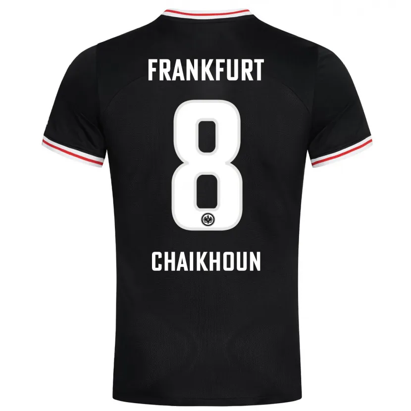 Danxen Hombre Camiseta Ayoub Chaikhoun #8 Negro 2ª Equipación 2023/24 La Camisa