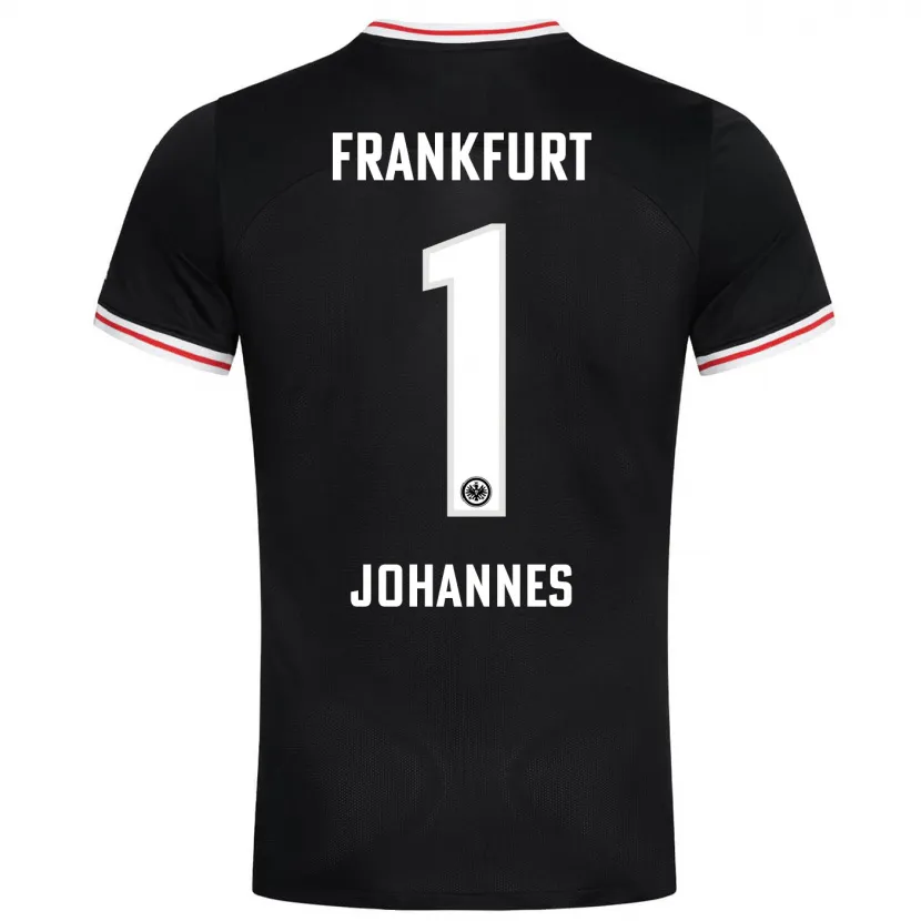 Danxen Hombre Camiseta Stina Johannes #1 Negro 2ª Equipación 2023/24 La Camisa