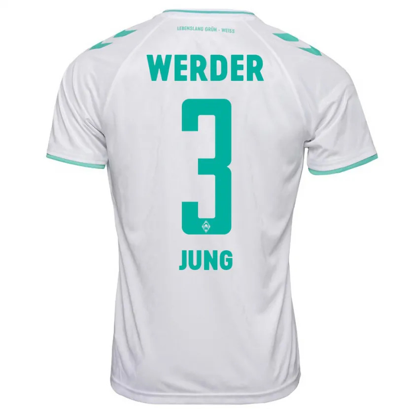 Danxen Hombre Camiseta Anthony Jung #3 Blanco 2ª Equipación 2023/24 La Camisa