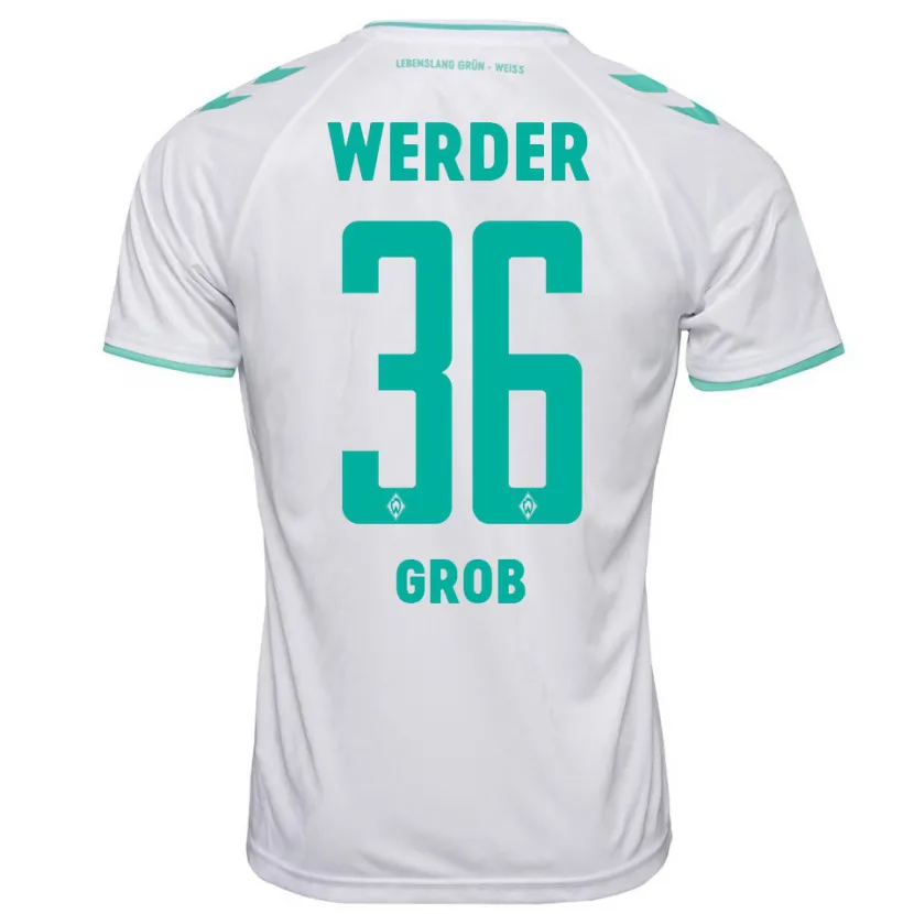 Danxen Hombre Camiseta Christian Groß #36 Blanco 2ª Equipación 2023/24 La Camisa