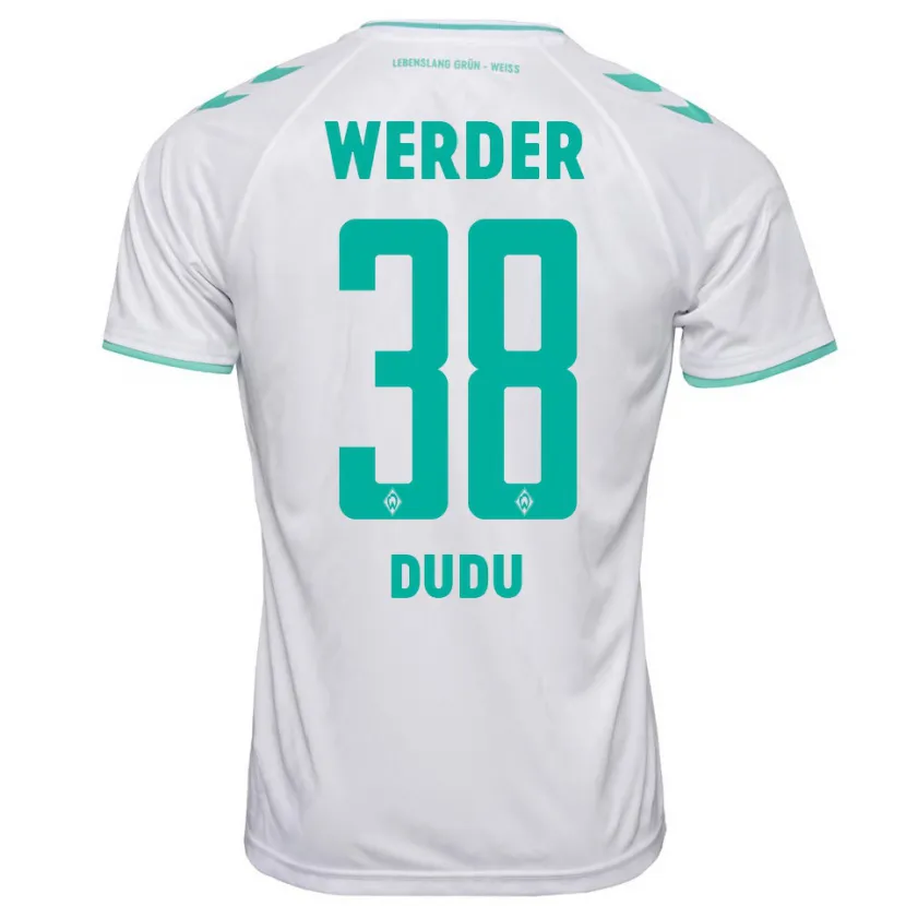 Danxen Hombre Camiseta Dudu #38 Blanco 2ª Equipación 2023/24 La Camisa