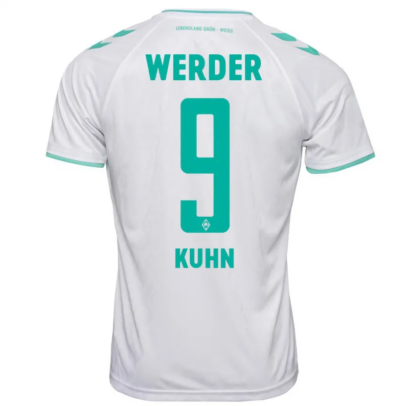 Danxen Hombre Camiseta Philipp Kühn #9 Blanco 2ª Equipación 2023/24 La Camisa