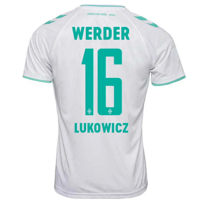 Danxen Hombre Camiseta Maik Lukowicz #16 Blanco 2ª Equipación 2023/24 La Camisa