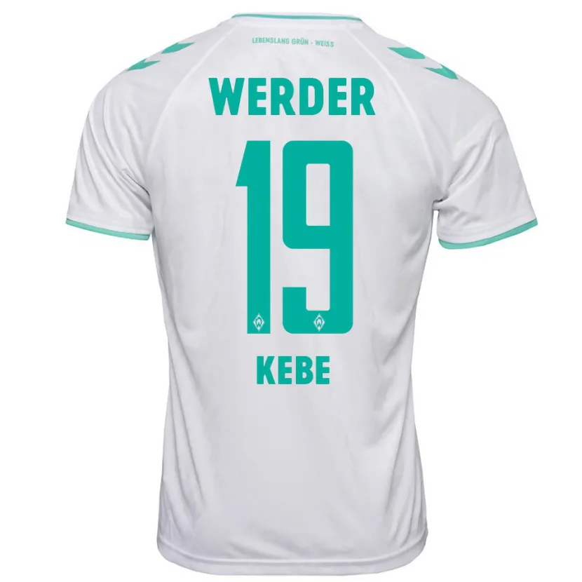 Danxen Hombre Camiseta David Kébé #19 Blanco 2ª Equipación 2023/24 La Camisa