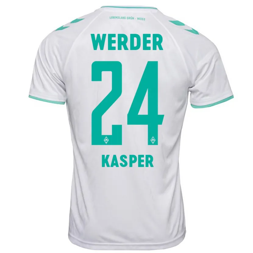 Danxen Hombre Camiseta Dominik Kasper #24 Blanco 2ª Equipación 2023/24 La Camisa