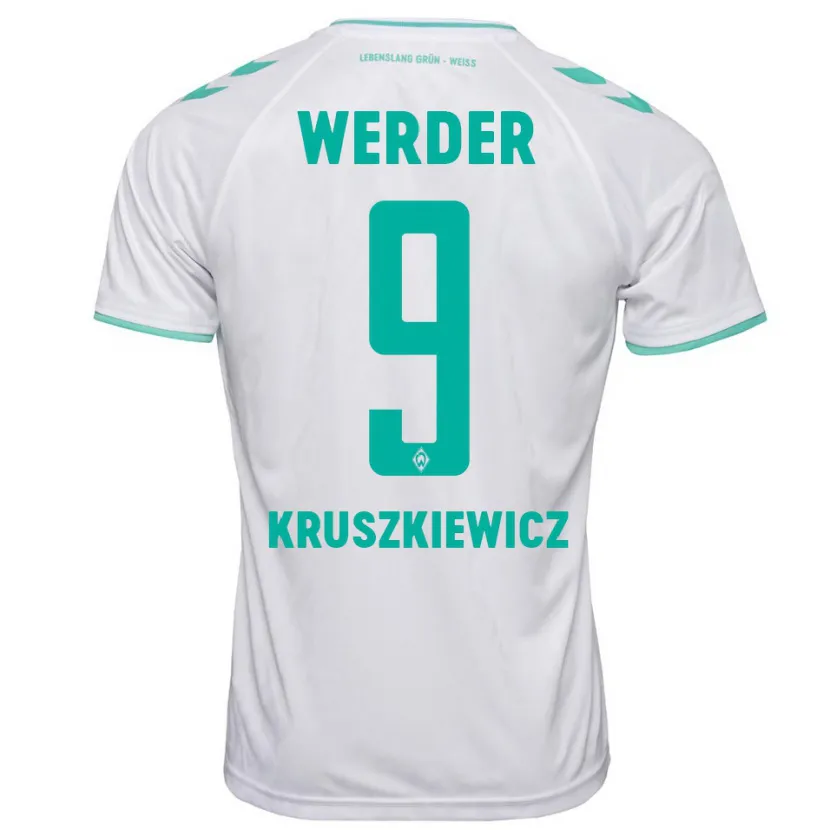 Danxen Hombre Camiseta Jakub Kruszkiewicz #9 Blanco 2ª Equipación 2023/24 La Camisa