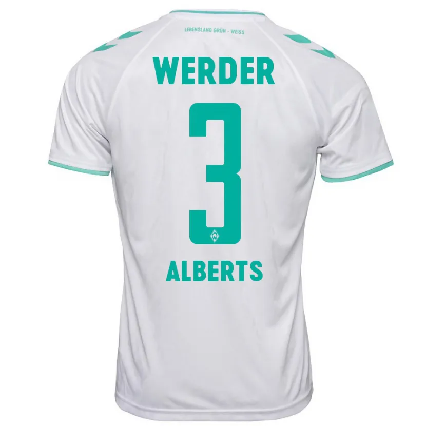 Danxen Hombre Camiseta Christopher Alberts #3 Blanco 2ª Equipación 2023/24 La Camisa