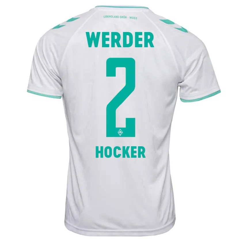 Danxen Hombre Camiseta Luca Höcker #2 Blanco 2ª Equipación 2023/24 La Camisa