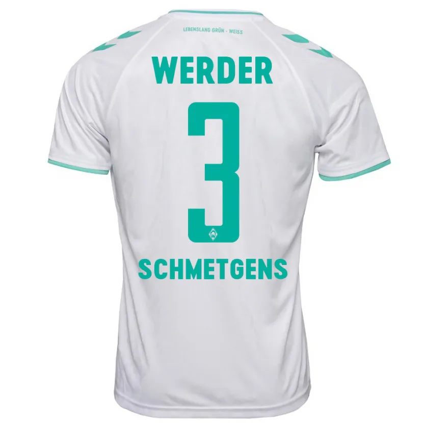 Danxen Hombre Camiseta Mick Schmetgens #3 Blanco 2ª Equipación 2023/24 La Camisa