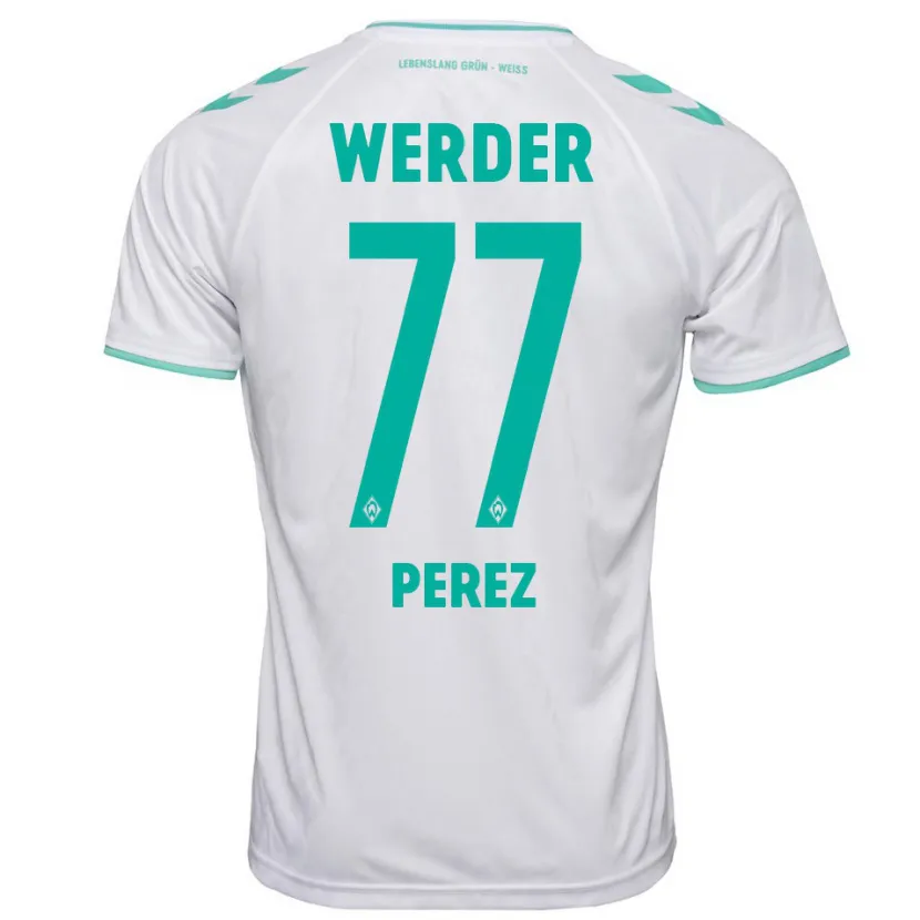 Danxen Hombre Camiseta Catalina Pérez Jaramillo #77 Blanco 2ª Equipación 2023/24 La Camisa