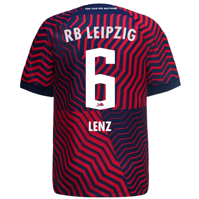 Danxen Hombre Camiseta Elias Lenz #6 Azul Rojo 2ª Equipación 2023/24 La Camisa