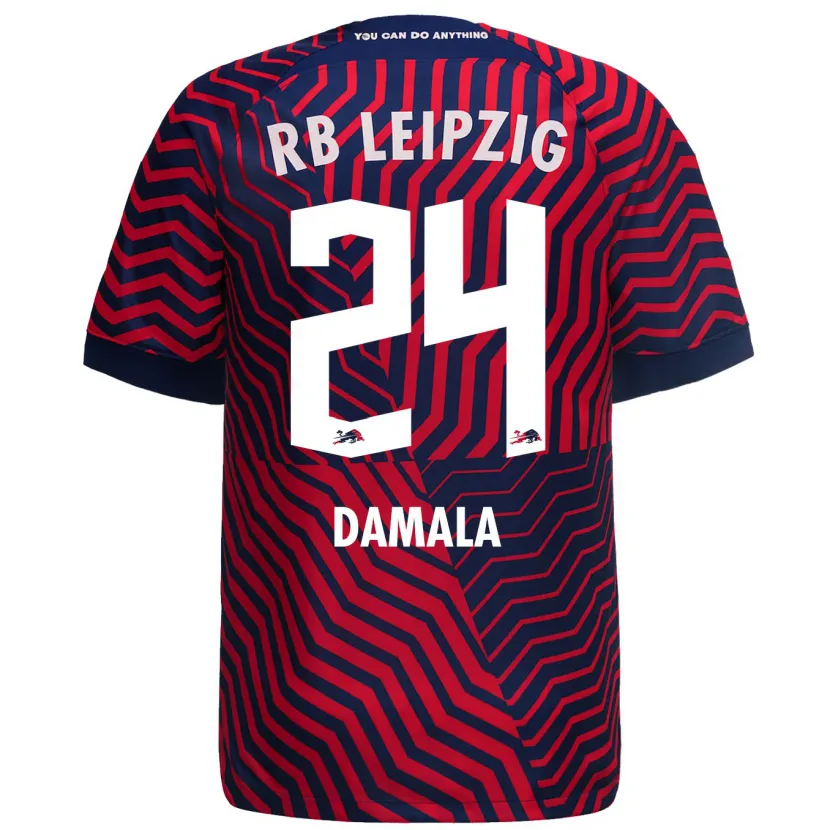 Danxen Hombre Camiseta Bilal Damala #24 Azul Rojo 2ª Equipación 2023/24 La Camisa