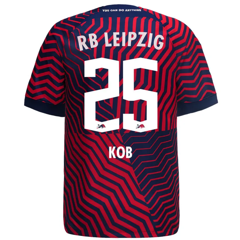 Danxen Hombre Camiseta Leon Koß #25 Azul Rojo 2ª Equipación 2023/24 La Camisa