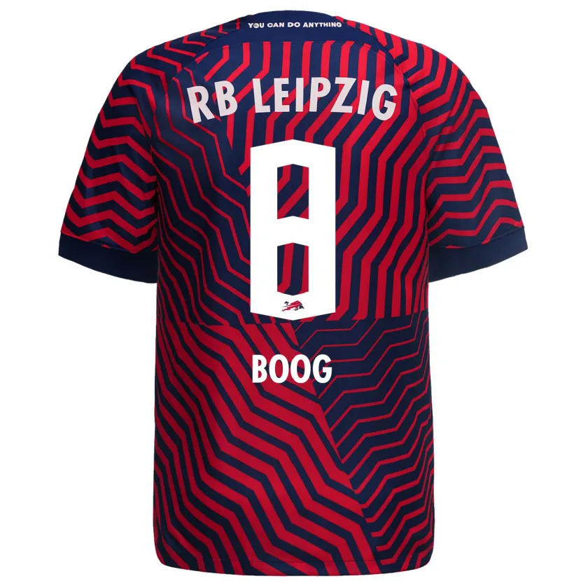 Danxen Hombre Camiseta Miguel Boog #8 Azul Rojo 2ª Equipación 2023/24 La Camisa