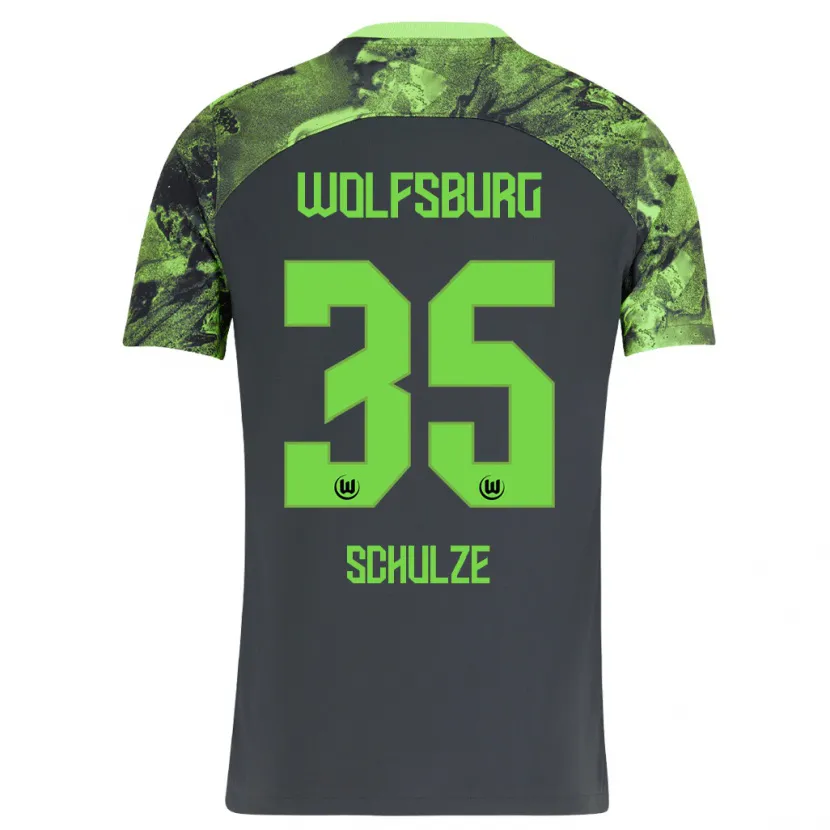 Danxen Hombre Camiseta Philipp Schulze #35 Gris Oscuro 2ª Equipación 2023/24 La Camisa