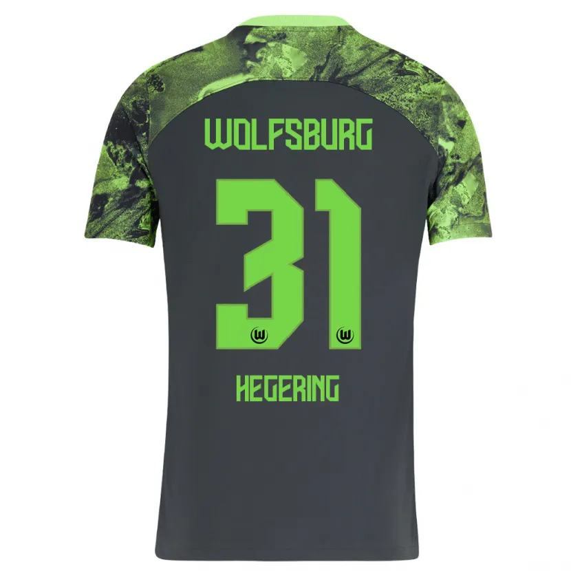 Danxen Hombre Camiseta Marina Hegering #31 Gris Oscuro 2ª Equipación 2023/24 La Camisa