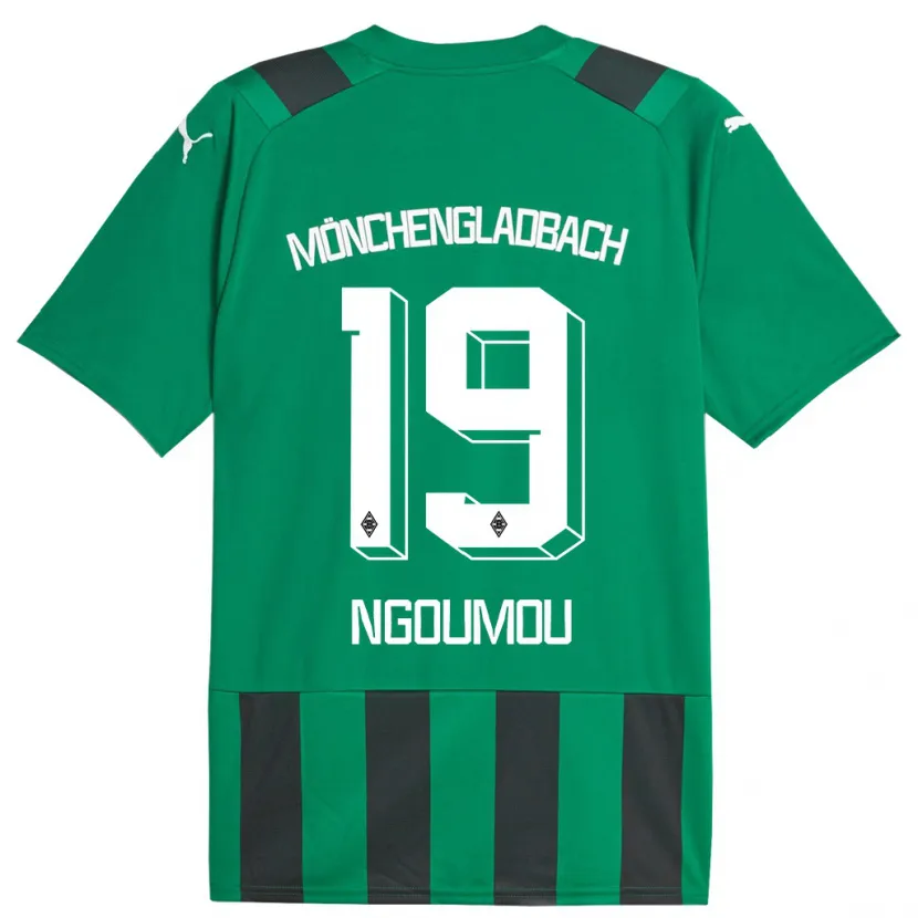 Danxen Hombre Camiseta Nathan Ngoumou #19 Verde Negro 2ª Equipación 2023/24 La Camisa