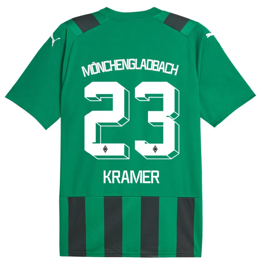 Danxen Hombre Camiseta Christoph Kramer #23 Verde Negro 2ª Equipación 2023/24 La Camisa