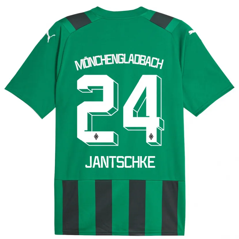 Danxen Hombre Camiseta Tony Jantschke #24 Verde Negro 2ª Equipación 2023/24 La Camisa