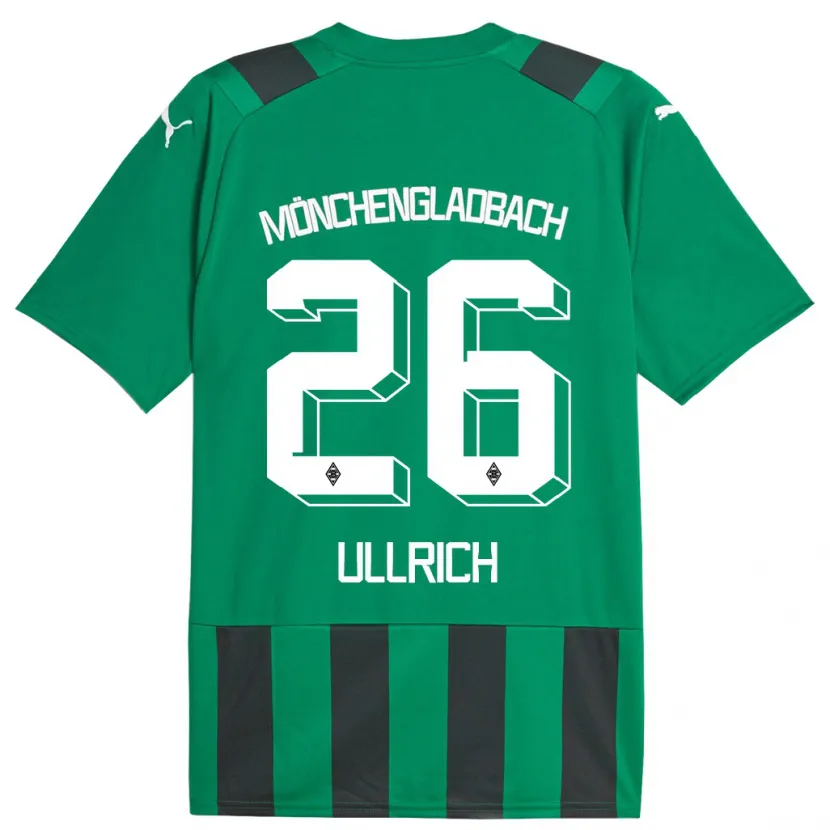 Danxen Hombre Camiseta Lukas Ullrich #26 Verde Negro 2ª Equipación 2023/24 La Camisa