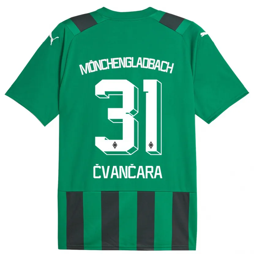 Danxen Hombre Camiseta Tomas Cvancara #31 Verde Negro 2ª Equipación 2023/24 La Camisa