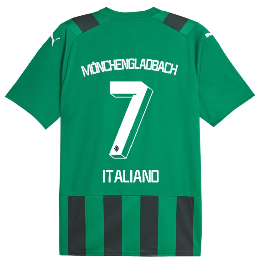 Danxen Hombre Camiseta Jacob Italiano #7 Verde Negro 2ª Equipación 2023/24 La Camisa