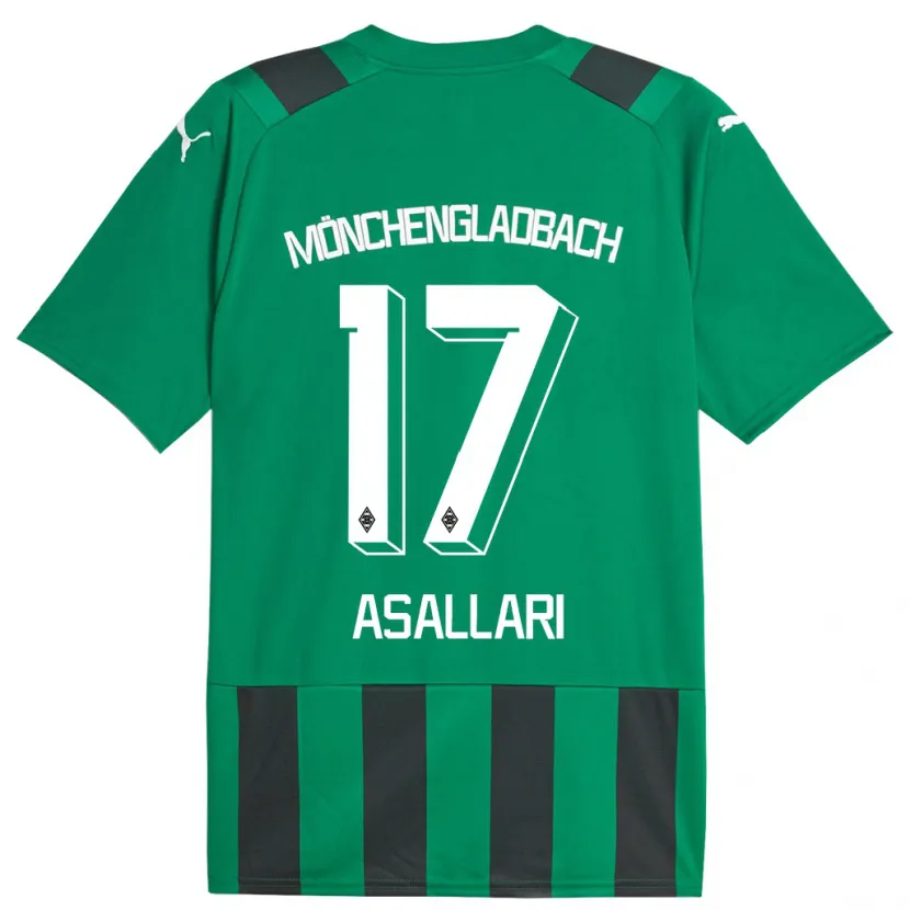 Danxen Hombre Camiseta Kushtrim Asallari #17 Verde Negro 2ª Equipación 2023/24 La Camisa