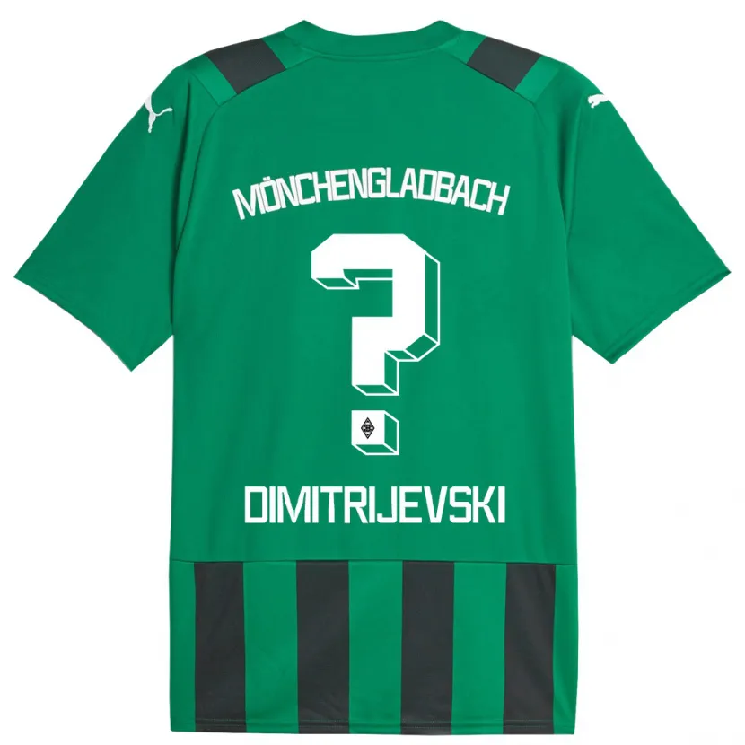 Danxen Hombre Camiseta Maximilian Dimitrijevski #0 Verde Negro 2ª Equipación 2023/24 La Camisa