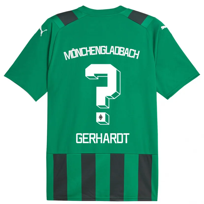 Danxen Hombre Camiseta Konstantin Gerhardt #0 Verde Negro 2ª Equipación 2023/24 La Camisa