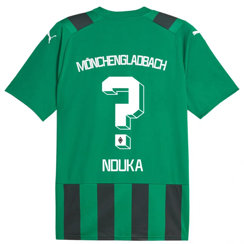 Danxen Hombre Camiseta Michael Nduka #0 Verde Negro 2ª Equipación 2023/24 La Camisa