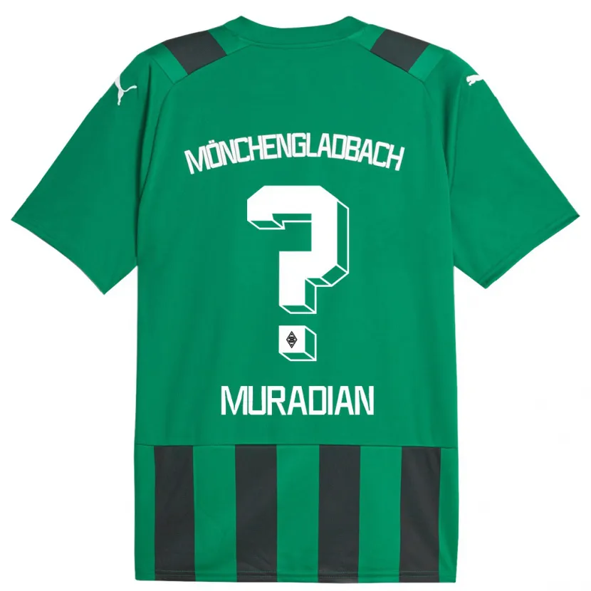 Danxen Hombre Camiseta Artem Muradian #0 Verde Negro 2ª Equipación 2023/24 La Camisa