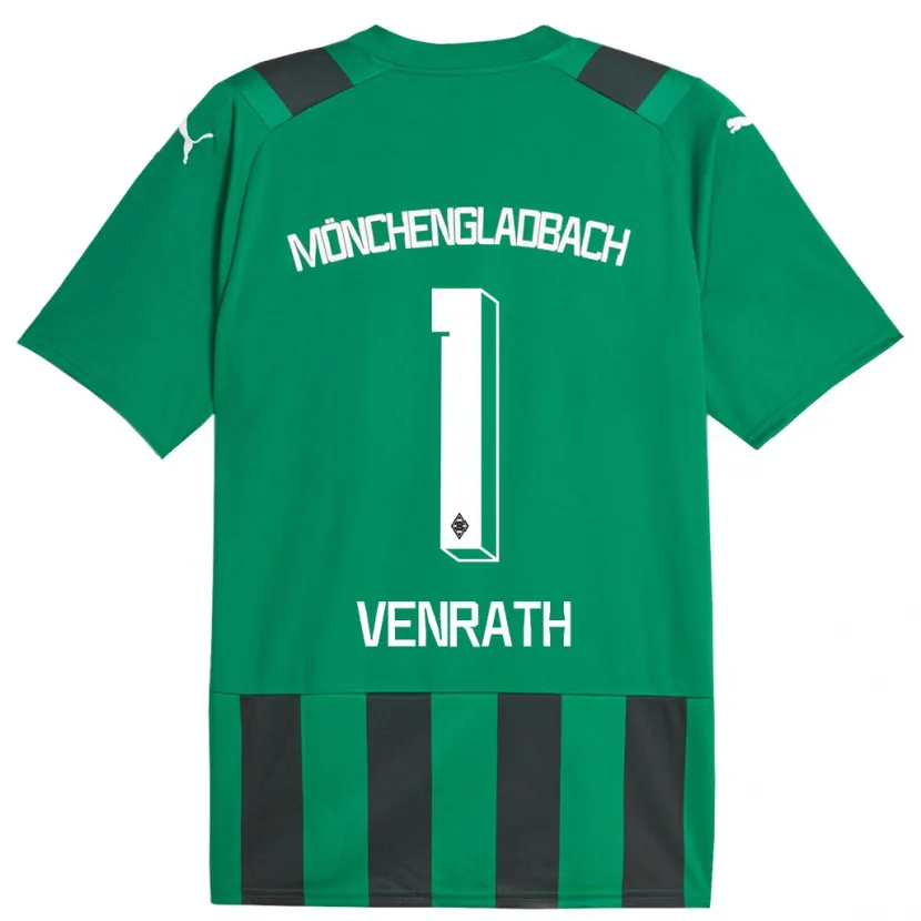 Danxen Hombre Camiseta Lisa Venrath #1 Verde Negro 2ª Equipación 2023/24 La Camisa