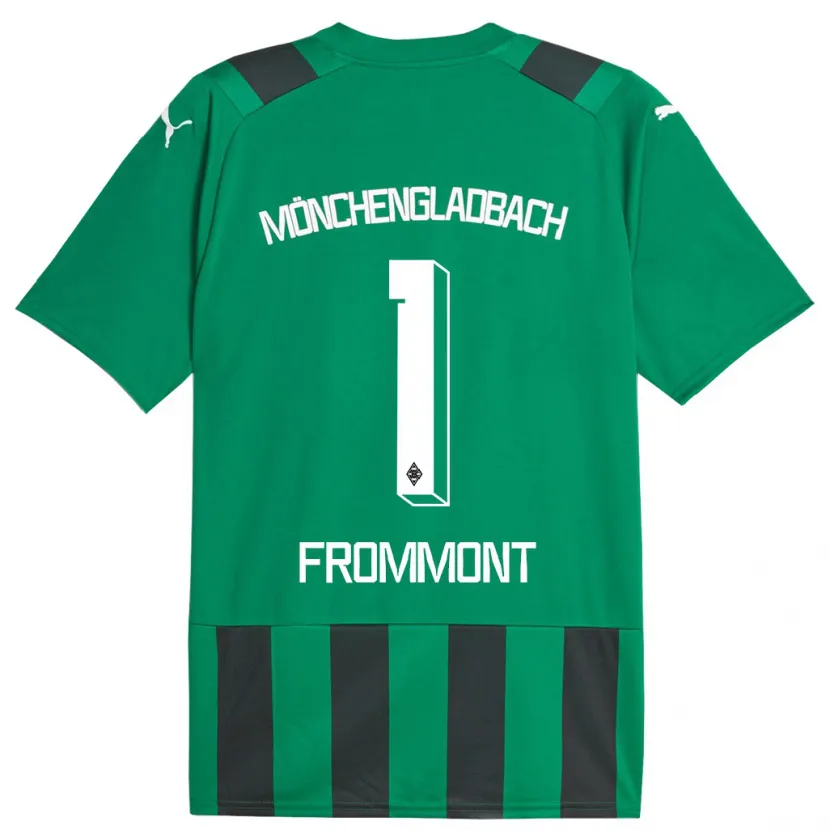 Danxen Hombre Camiseta Romina Frommont #1 Verde Negro 2ª Equipación 2023/24 La Camisa