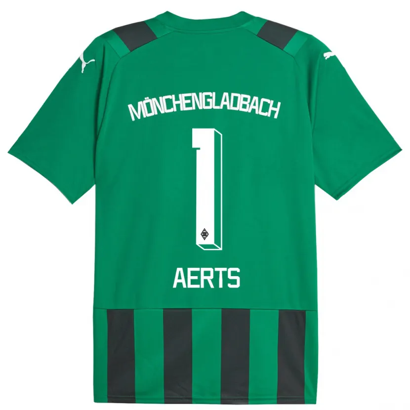 Danxen Hombre Camiseta Liv Aerts #1 Verde Negro 2ª Equipación 2023/24 La Camisa