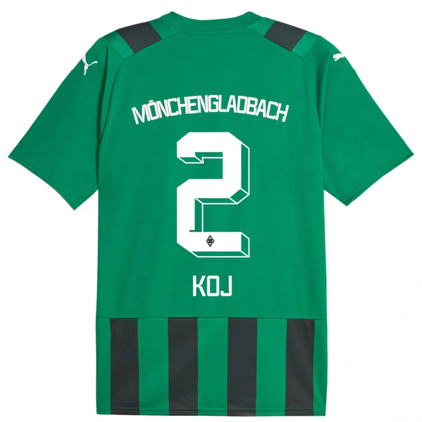 Danxen Hombre Camiseta Julia Koj #2 Verde Negro 2ª Equipación 2023/24 La Camisa