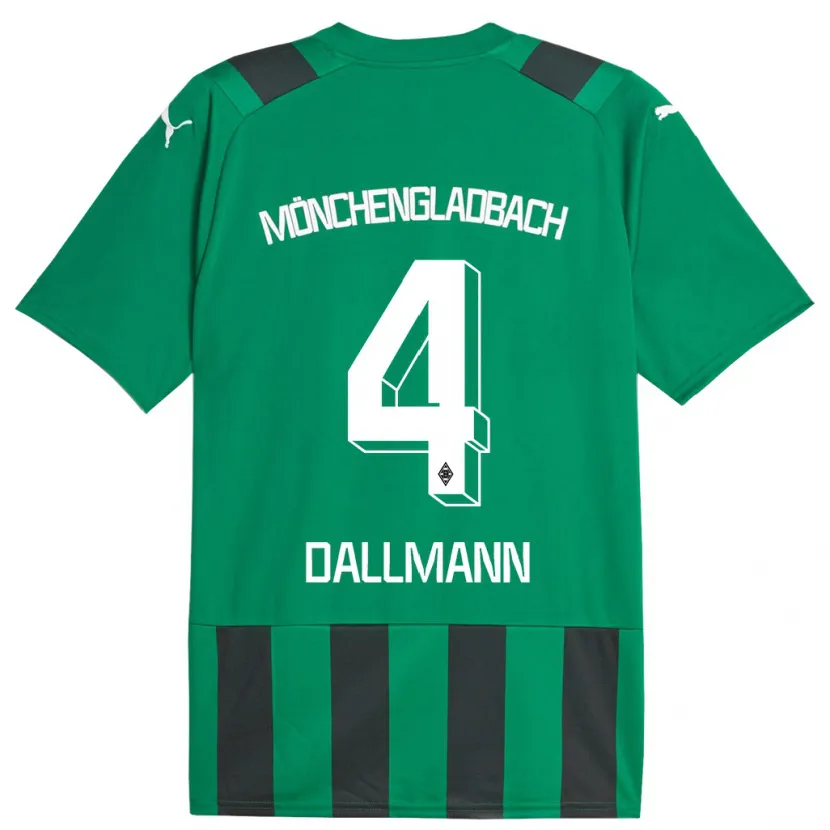 Danxen Hombre Camiseta Pauline Dallmann #4 Verde Negro 2ª Equipación 2023/24 La Camisa