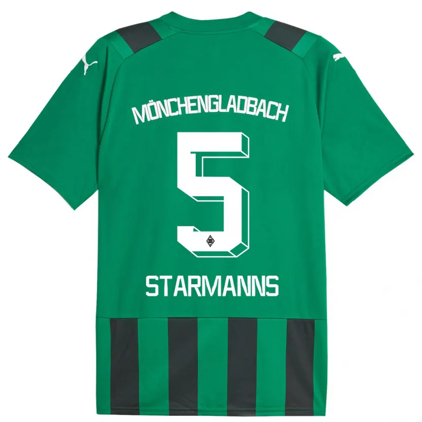 Danxen Hombre Camiseta Sandra Starmanns #5 Verde Negro 2ª Equipación 2023/24 La Camisa